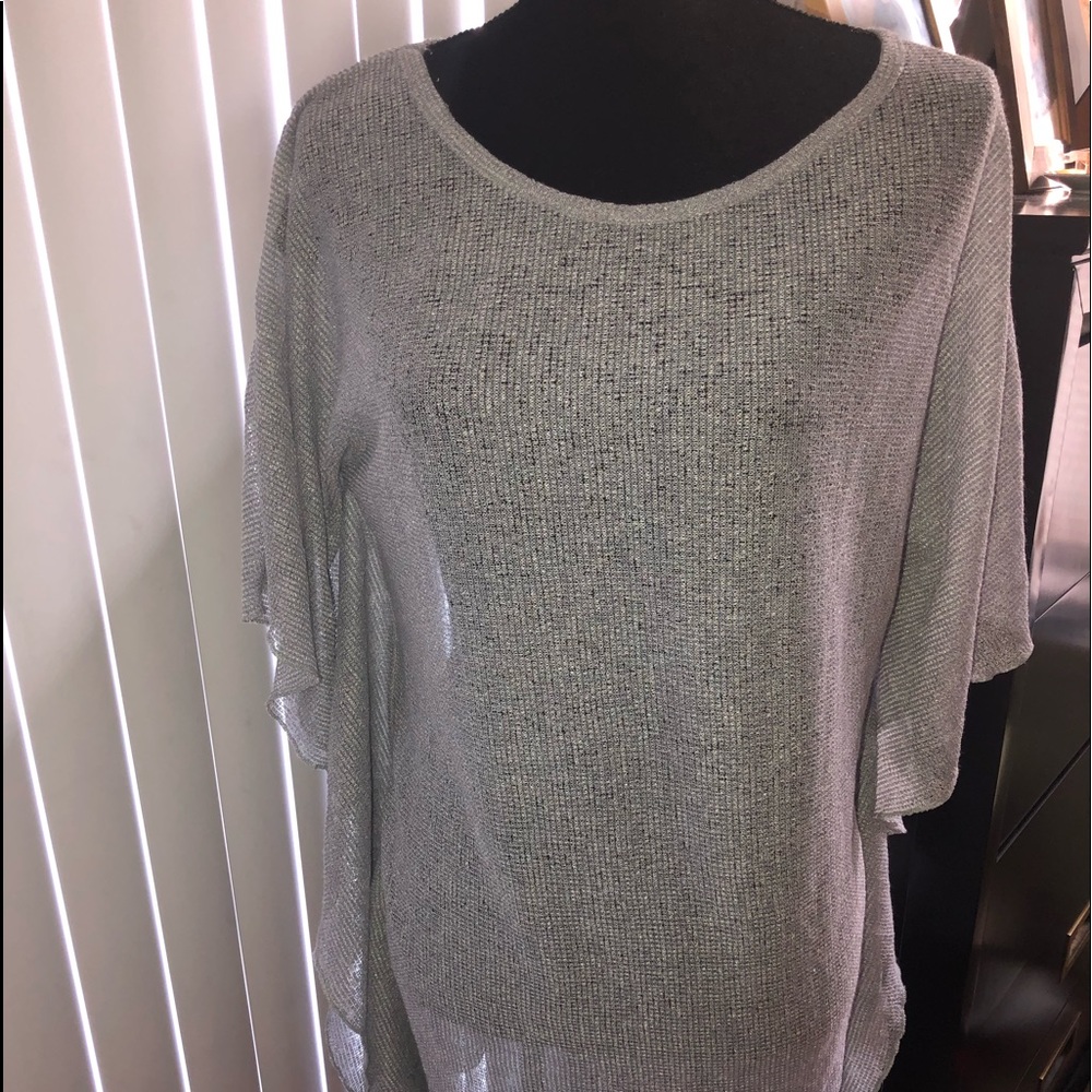 Gray Mesh shirt/tunic